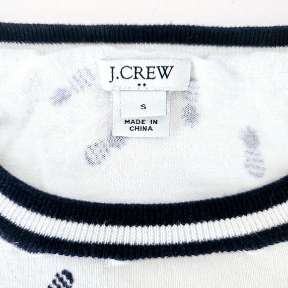 J. Crew Pineapple Sweater | Women’s Small EUC | Cotton Crew Pickleball Tennis - Picture 5 of 8